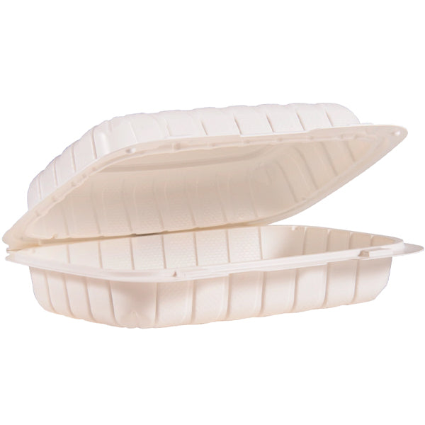 DART - 9x6 IN MFPP WHITE 1 COMPARTMENT HINGED CONTAINER 4x75 PK