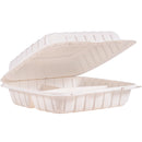 DART - 9IN MFPP WHITE 3COMPARTMENT HINGED CONTAINER 2x75 PK