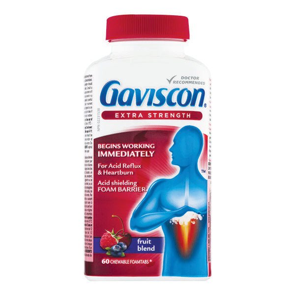 GAVISCON - EXTRA STRENGTH FRUIT BLEND CHEWABLE FOAM TABS 120CT