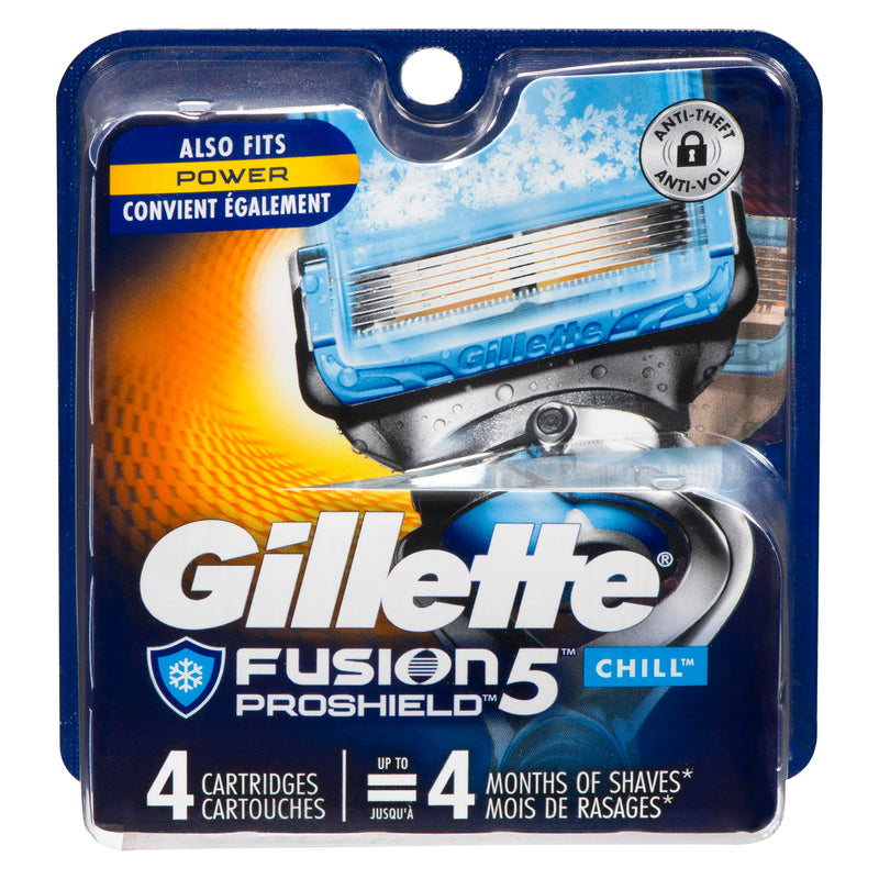 GILLETTE - FUSION PROSHIELD CHILL 4PK 4EA