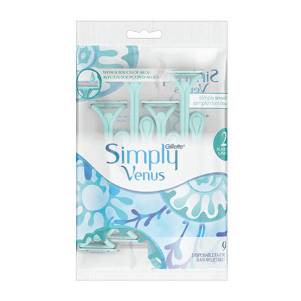 GILETTE - SIMPLY VENUS DISPOSABLE RAZORS 9EA