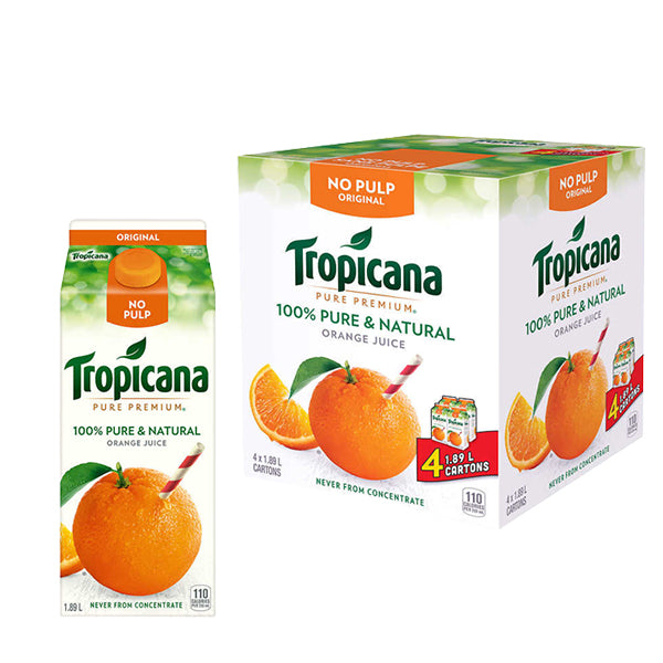 TROPICANA - OJ NO PULP 4x1.89 LT