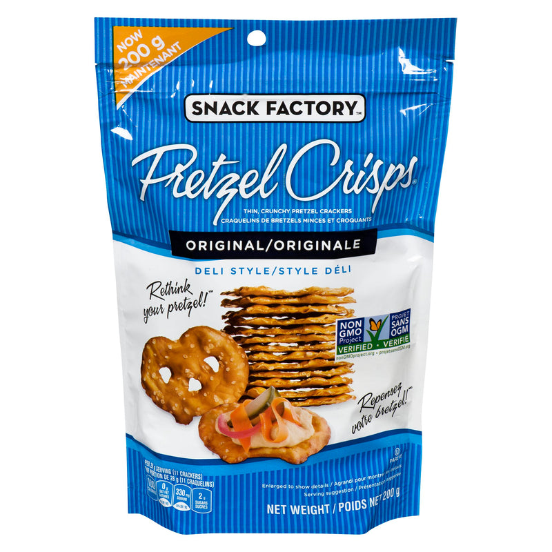 SNACK FACTORY - PRETZEL CRISPS ORIGINAL 200GR