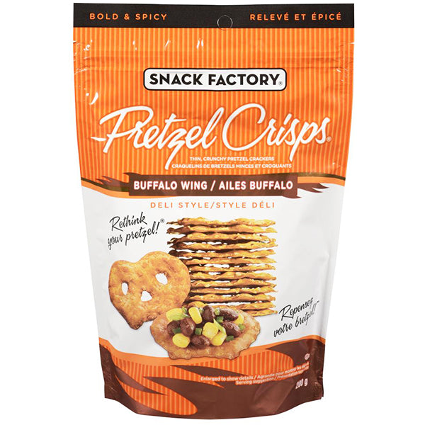 3SNACK FACTORY - PRETZEL CRISPS BUFFALO WINGS 200GR