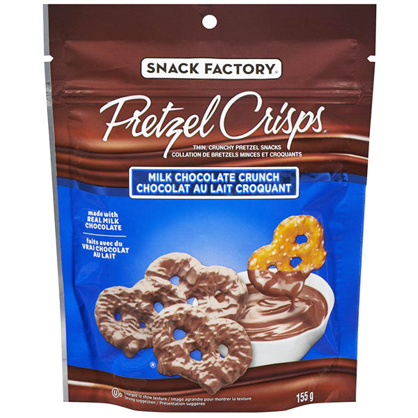 SNACK FACTORY - MILK CHOCOLATE CRUNCH PRETZEL 155GR