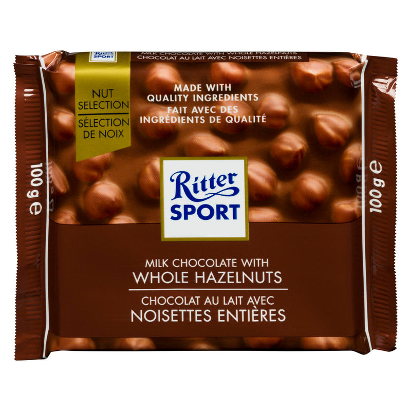 RITTER - MILK WHOLE HAZELNUT 100GR