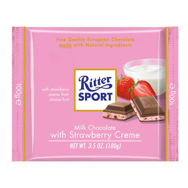 RITTER - SPORT STRAWBERRY CREME 100GR