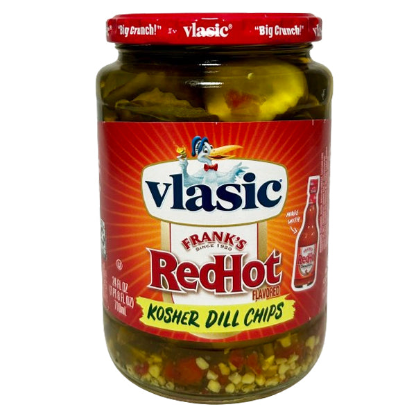 VLASIC - KOSHER DILL CHIPS W FRANKS REDHOT 710ML