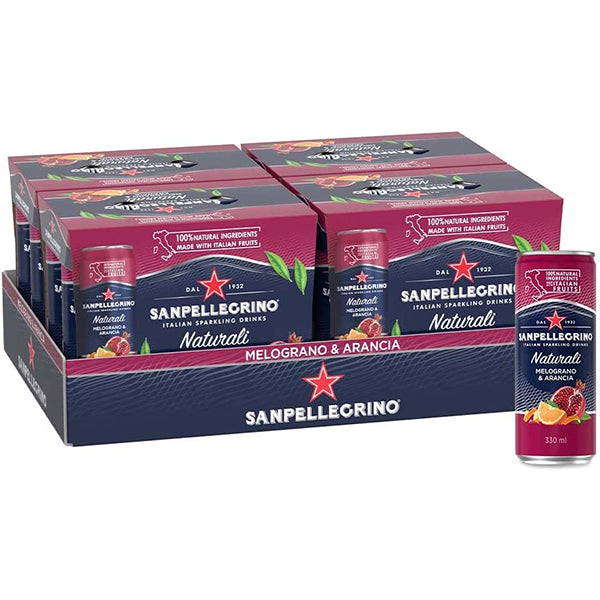 SAN PELLEGRINO - POMEGRANATE ORANGE CANS 24x330ML