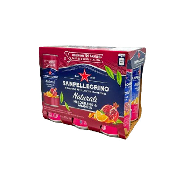 SAN PELLEGRINO - POMEGRANATE ORANGE CANS 6x330 ML