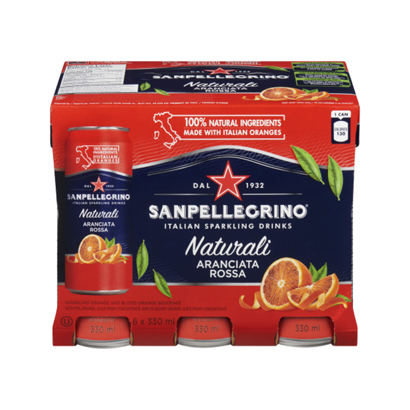 SAN PELLEGRINO - ROSSA(RED) ARANCIATA ROSSA CANS 6x330 ML