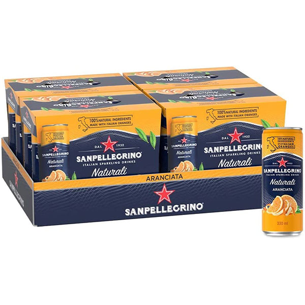 SAN PELLEGRINO - ARANCIATA(ORANGE) CANS 24x330ML