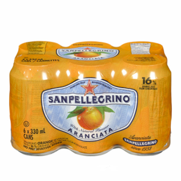 SAN PELLEGRINO - ARANCIATA CANS 6x330ML