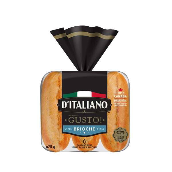 D'ITALIANO - BRIOCHE SAUSAGE BUNS 6EA