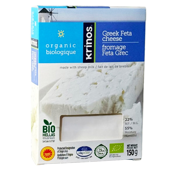 KRINOS - ORGANIC GREEK FETA CHEESE 150GR