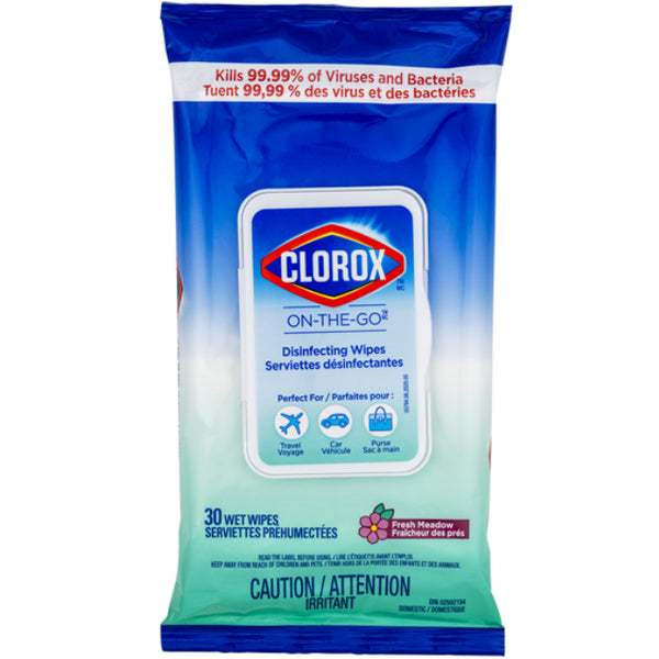 CLOROX - ON THE GO 30 WET WIPES 12EA