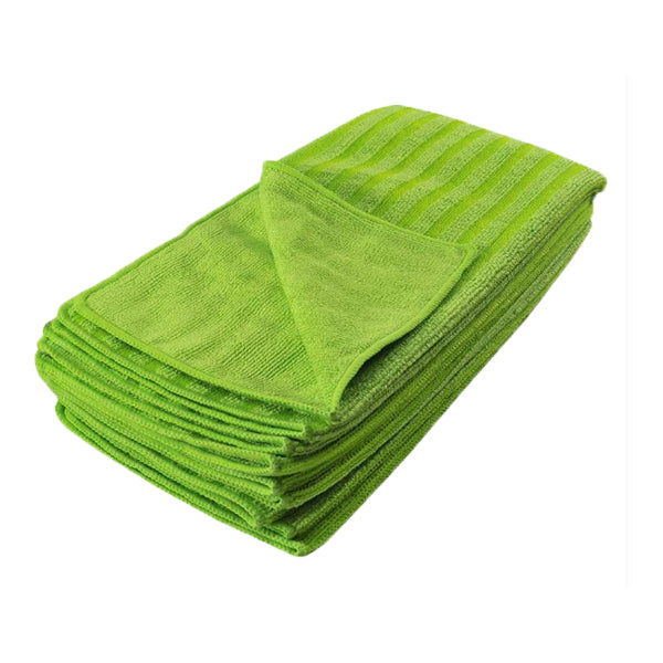 WIPECO - 14"x14" MICROFIBER GREEN SCRUB CLOTH 10PK