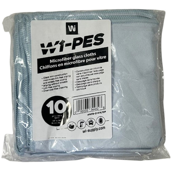 WIPE IT - MICROFIBER GLASS WIPER BLUE 10PK