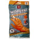 WORKEZE - ORANGE 19MIL LATEX GLOVE-MEDIUM 1PK