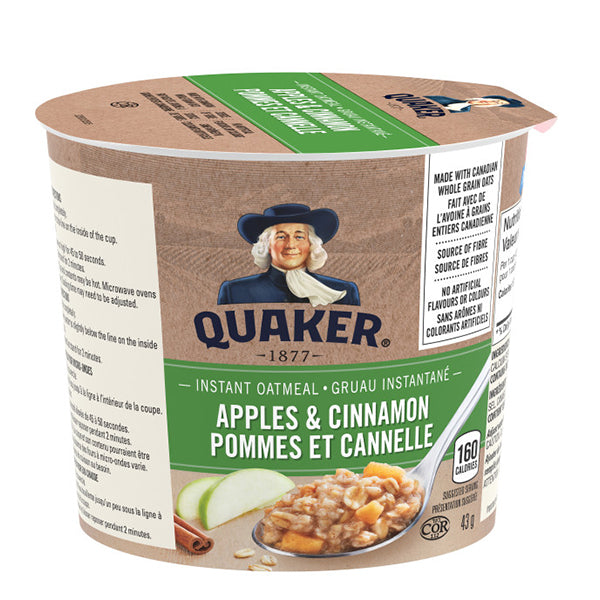 QUAKER - INSTANT OATMEAL APPLE CINNAMON 12x48 GR