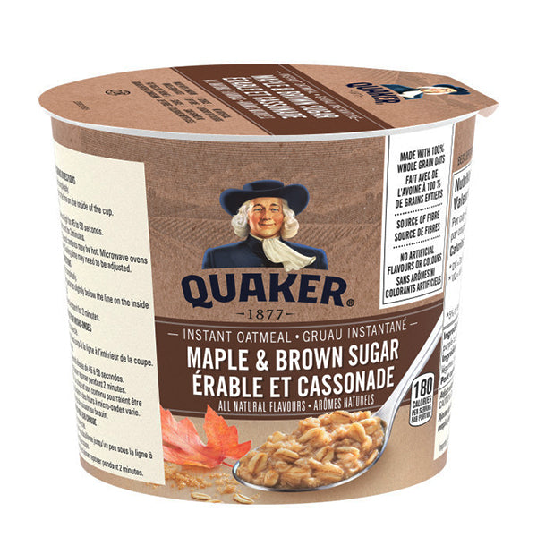 QUAKER - INSTANT OATMEAL MAPLE BROWN SUGAR 12x48 GR