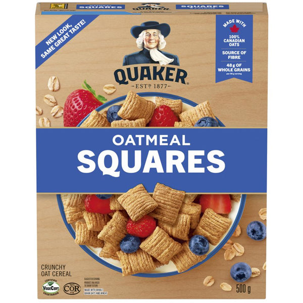 QUAKER - OATMEAL SQUARE CEREAL 500GR