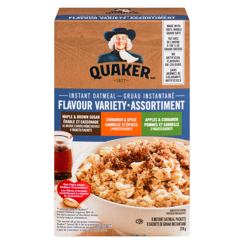 QUAKER - FAMILY VARIETY 3 FLV INSTANT 8PACK 314GR