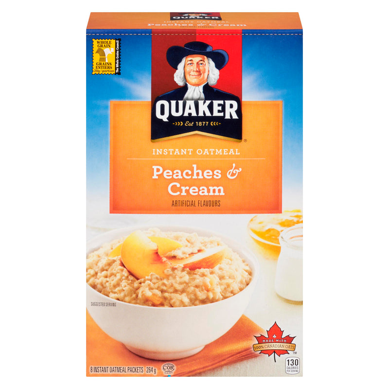 QUAKER - PEACHES AND CREAM INST OATMEAL 264GR