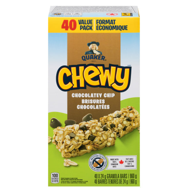 QUAKER - CHEWY CHOCOLATE CHIP 40x24 GR