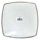 VICTORIA - SILVER RIM DINNER PLATE 6EA