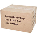 3 - 4"X4" ZIPLOC BAGS (2MIL) 1000EA