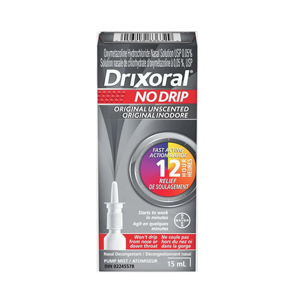 DRIXORAL - NO DRIP ORIGINAL UNSCENTED NASAL DECONGESTANT 15ML