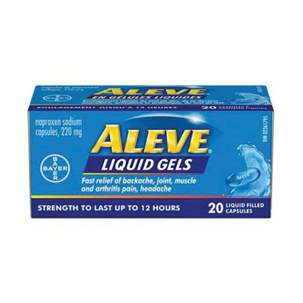 ALEVE - LIQUID GELS NAPROXEN SODIUM CAPSULES 20x220 MG