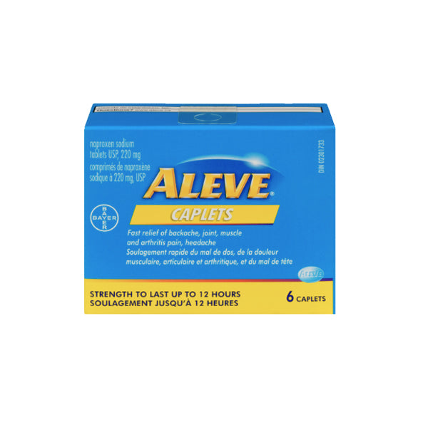 ALEVE - CAPLETS NAPROXEN SODIUM TABLETS 220MG 6EA