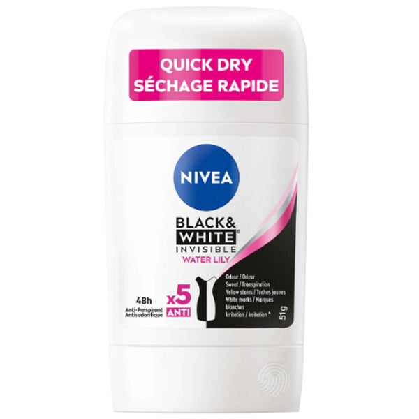 NIVEA - BLACK & WHITE INVISIBLE WATER LILY ANTIPERSPIRANT 51GR