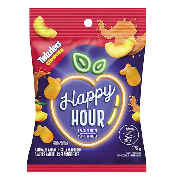 TWIZZLERS - GUMMIES HAPPY HOUR PEACH SPRITZER 175GR