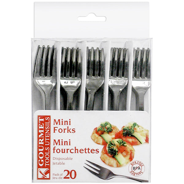 GOURMET - MINI COCKTAIL FORKS 20PK
