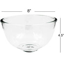 HOUSEWARE - BOWL GLASS MIXING 8x4.5 IN