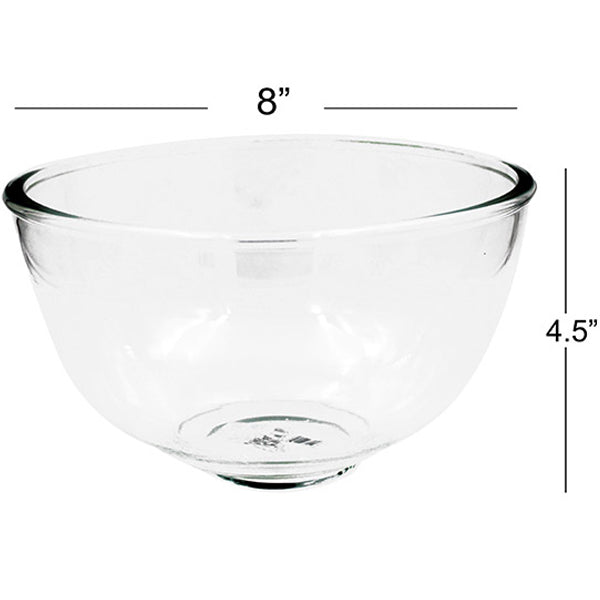 HOUSEWARE - BOWL GLASS MIXING 8x4.5 IN