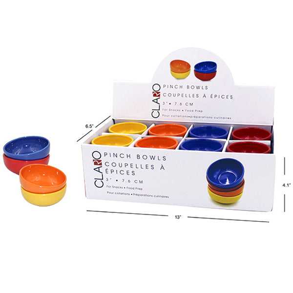 CLARO - PINCH BOWL GLAZED 3IN