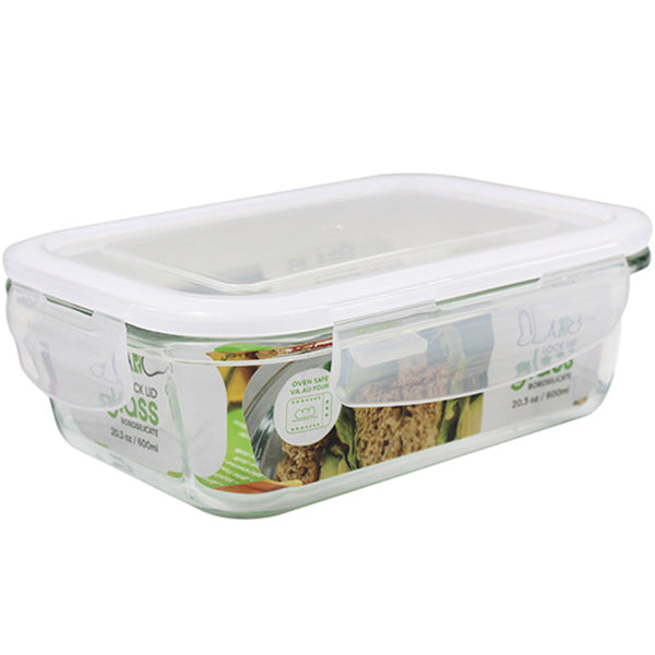 CLARO - LOCKLID TEMPERED GLASS 600 ML