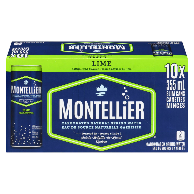 MONTELLIER - LIME SPARKLING WATER 10x355 ML