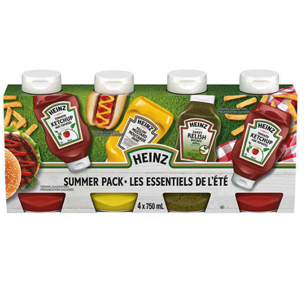 KRAFT HEINZ - MUSTARD, RELISH, KETCHUP PICNIC 4x750 ML