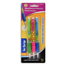 LE GRIP - 3PC FASHION MECH PENCIL 2HB LEAD W/COMFORT  W/EARSER EA