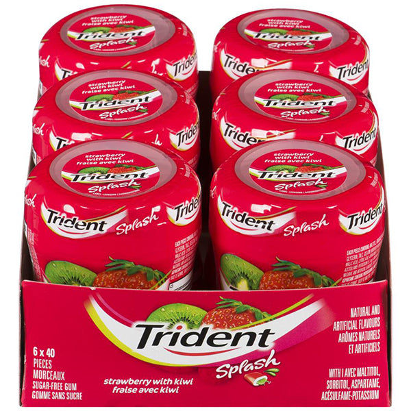 TRIDENT - SPLASH STRAWBERRY BOTTLE 6x40 PC