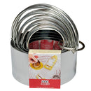 SARA CUCINA - STAINLES STEEL ROUND COOKIE CUTTER 5 PC