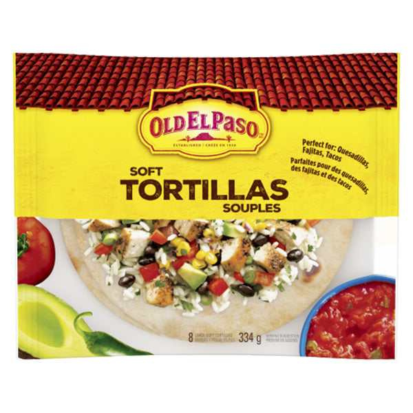 OLD EL PASO - TORTILLAS-LARGE 334G