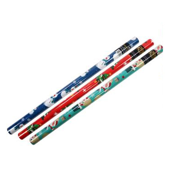 DESIGN PLUS - JUVENILE XMAS WRAP 3 ASSORTMENT 30INx192IN 40 SQ FT