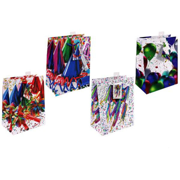 PK DOUGLASS - MEDIUM METALLIC PARTY GIFT BAGS EA