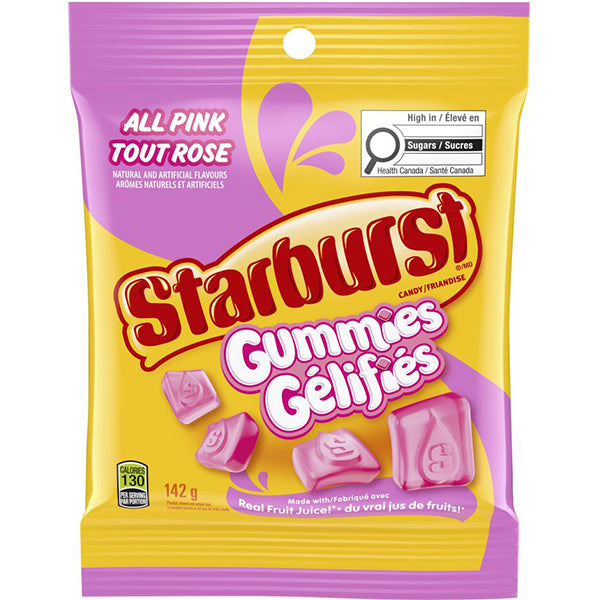 STARBUST - STARBURST GUMMIES ALL PINK 142GR